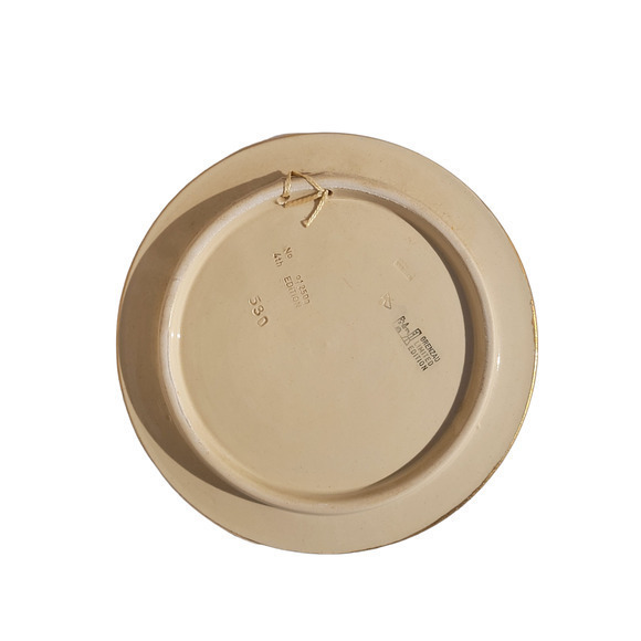 HP Vintage Christmas Western Germany Weihnachten Salt Glaze 1981‎ Décor Plate - Picture 3 of 12